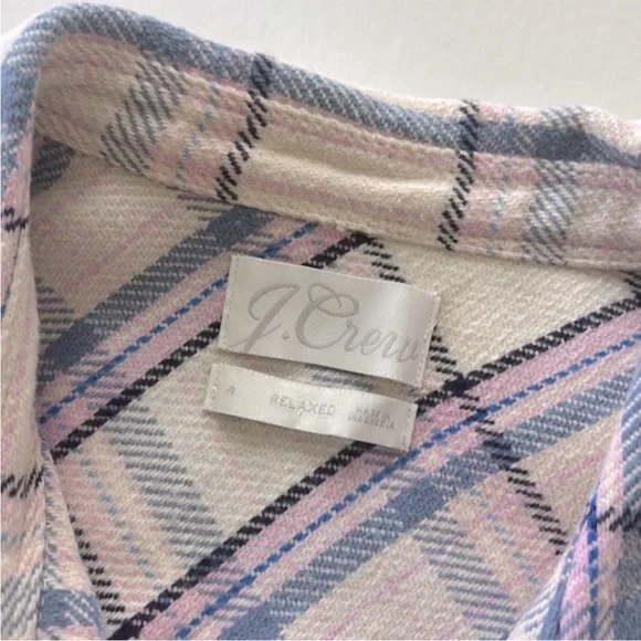 J. Crew Relaxed Fit Flannel Shacket - Picture 5 of 7